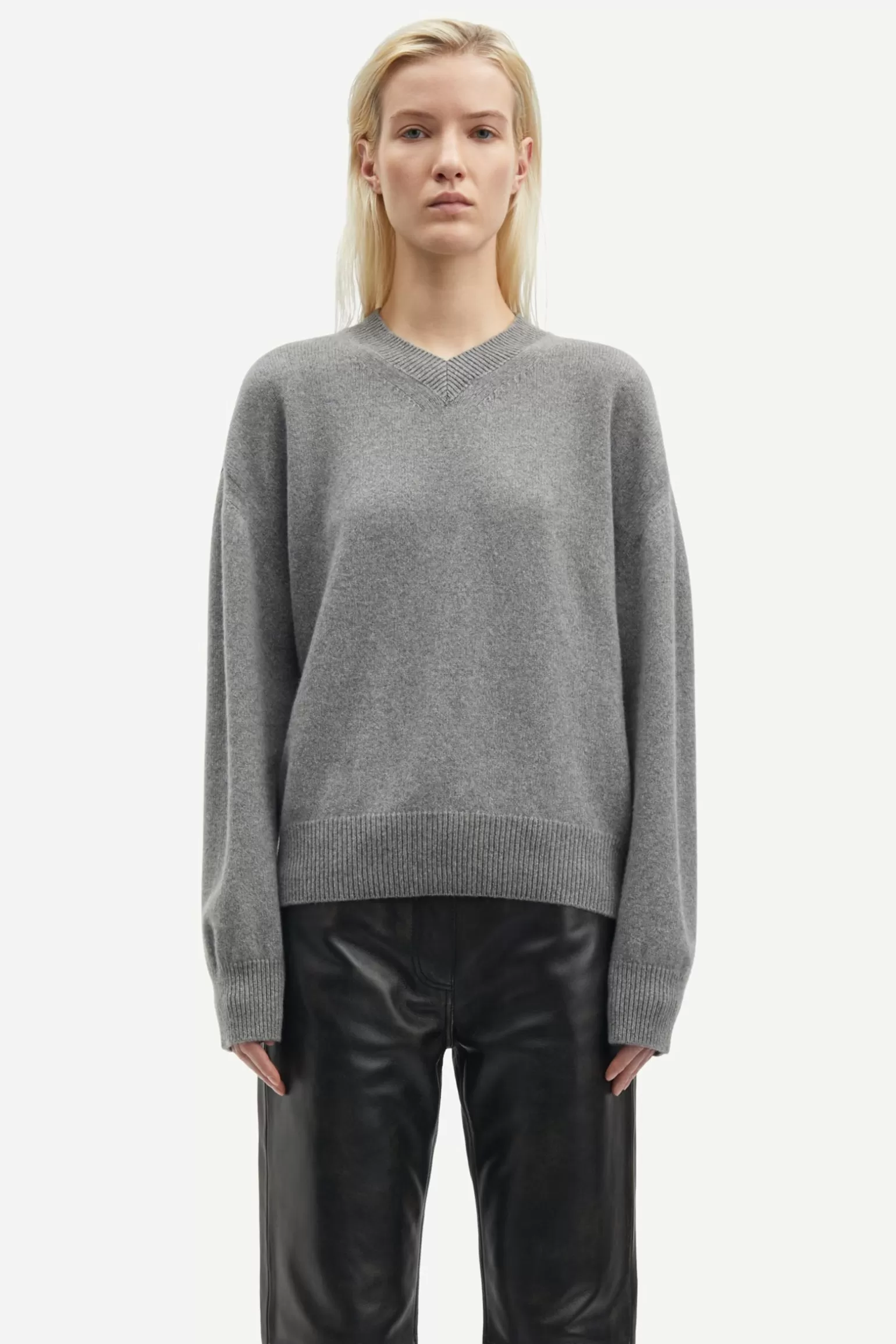 Dame Samsøe Samsøe Strik | Kashmir*SABIRGITTE V-NECK SWEATER 15356