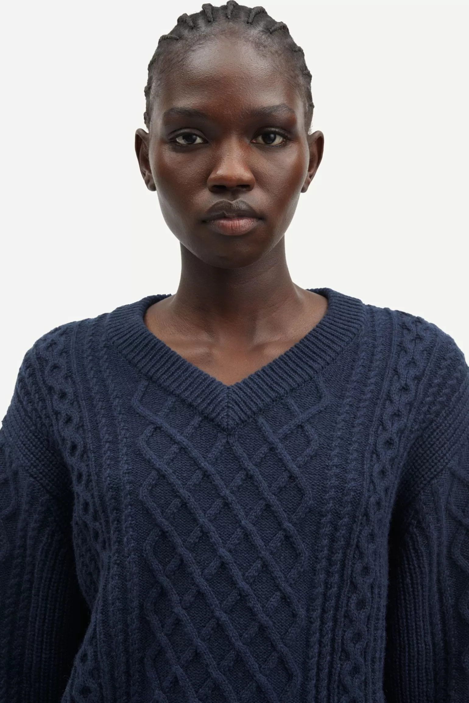 Dame Samsøe Samsøe Matchende Sæt | Strik*SADENE V-NECK SWEATER 15352